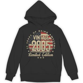 Vintage 2005 Limited Edition Usa Flag 21-Year-Old Age 21 Hoodie - Thegiftio UK