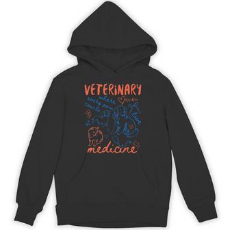 Vintage 90S Veterinary Medicine Vet Tech Vet Med Graduate Hoodie - Thegiftio UK