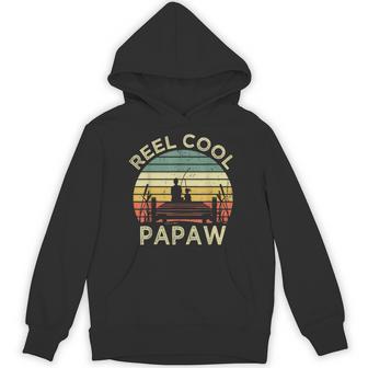 Vintage Reel Cool Papaw Fishing Father's Day Grandpa Hoodie - Thegiftio UK