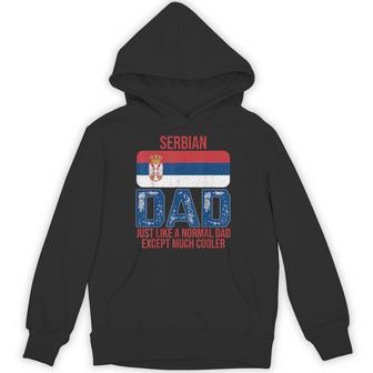 Vintage Serbian Dad Serbia Flag For Father's Day Hoodie - Thegiftio UK