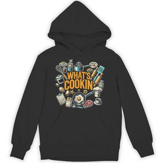 What's Cookin' Chef Cook Cooking Food Dishes Cooks Hoodie - Thegiftio UK