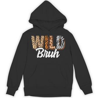 Wild Bruh Zoo Wild Birthday Safari Jungle Animal Hoodie - Thegiftio UK