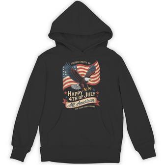 Women's 250Th Anniversary Of America Happy 4Th Of July American Flag Hoodie - Thegiftio UK