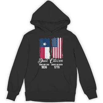 Women's Texas Independence Day Dual Citizen Texan & American Flag Hoodie - Thegiftio UK