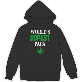 World's Dopest Papa Weed Leaf Hoodie - Thegiftio UK