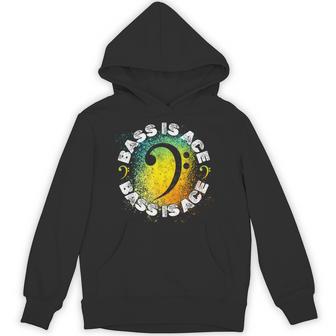 「ベースはエース」「Bass Is Ace」 ベーシストまたはベースギタリストのためのクールなヘ音記号 パーカー - Kawaiitshirt