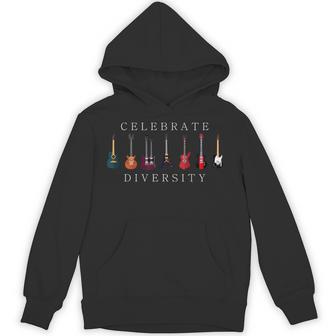 おかしいギターは多様性の型音楽ギフトを祝う パーカー - Kawaiitshirt
