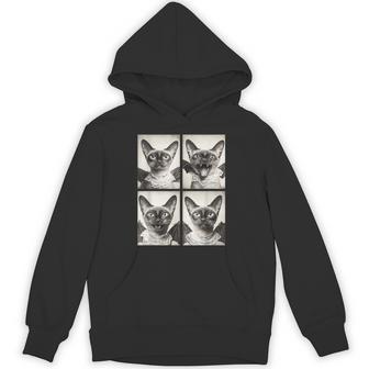 おもしろい 吸血鬼 シャム猫 コウモリのコスチューム 猫 ハロウィン パーカー - Kawaiitshirt