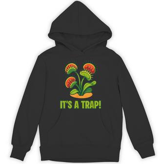 おもしろハエトリグサ It's A Trap 食虫植物 ボタニカル パーカー - Kawaiitshirt