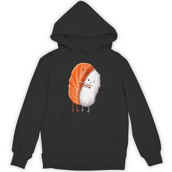おもしろ寿司 ハグ サーモン かわいい 日本の寿司 カワイイ食べ物 パーカー - Kawaiitshirt