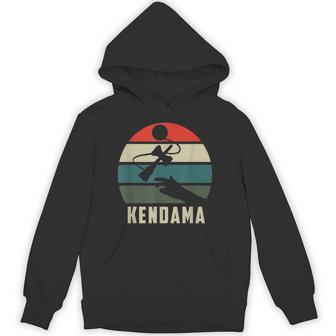 けん玉トス レトロサンセット けん玉 スピリット・オブ・ケンダマ パーカー - Kawaiitshirt