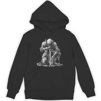ひざまずくパラディンデザイン パーカー - Kawaiitshirt
