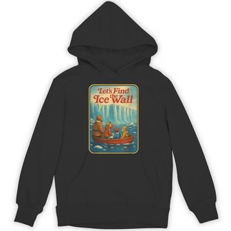 アイスウォールを見つけよう-ファニーフラットアース パーカー - Kawaiitshirt