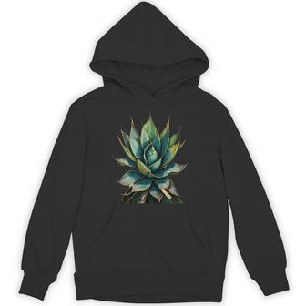 アガベ植物コレクターアガベメキシカン民俗画 パーカー - Kawaiitshirt