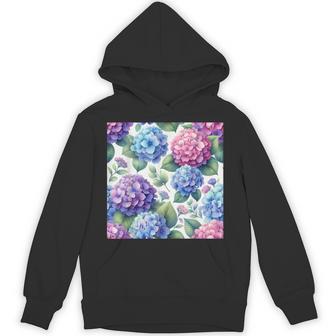 アジサイの水彩柄アジサイ パーカー - Kawaiitshirt