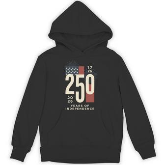 アメリカ250周年記念 愛国心が強い7月4日 250年 長袖tシャツ パーカー - Kawaiitshirt