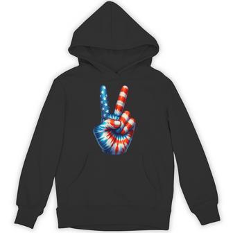 アメリカ国旗 愛国心 平和 手 指 サイン ジェスチャー パーカー - Kawaiitshirt