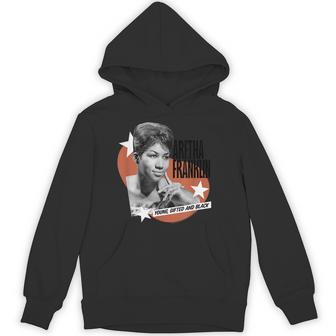 アレサ・フランクリン・ヤング・ギフテッド・アンド・ブラック・レトロ・フォト パーカー - Kawaiitshirt