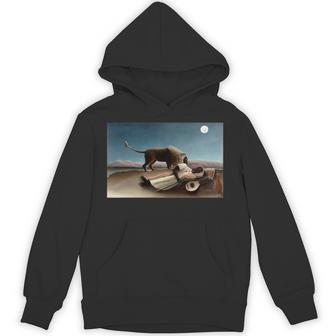 アンリ・ルソー作「眠れるジプシー」1897 長袖tシャツ パーカー - Kawaiitshirt