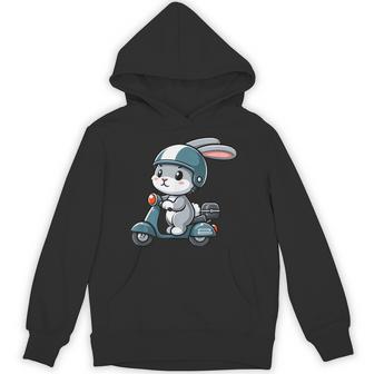 ウサギ スクーター ペット 面白い オートバイ パーカー - Kawaiitshirt