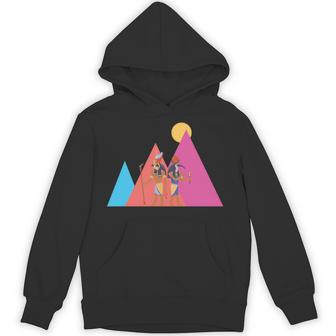 エジプトのピラミッド I エジプトの神々 考古学 エジプト 長袖tシャツ パーカー - Kawaiitshirt