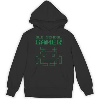 オールドビンテージスクールゲーマー-レトロスペースエイリアンインベーダー パーカー - Kawaiitshirt