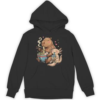 カピバラ×ウーパールーパー ラーメン&タピオカ かわいい パーカー - Kawaiitshirt
