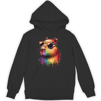 カピバラレインボーフラッグゲイプライド パーカー - Kawaiitshirt