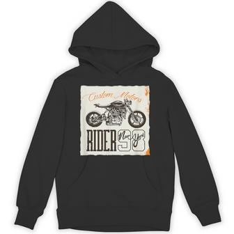 カフェレーサー カスタム バイク おしゃれ オートバイ ライダー イラスト パーカー - Kawaiitshirt