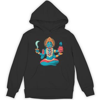 カーリー-ヒンドゥー教の神神のグラフィックバックプリント パーカー - Kawaiitshirt