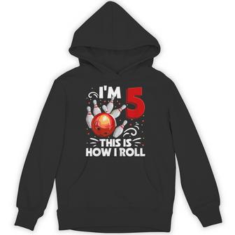 キッズ 5歳の誕生日 男の子 ボウリング This Is How I Roll 5歳 パーカー - Kawaiitshirt