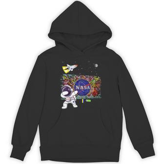 キッズ Nasaグラフィティアート宇宙飛行士キッドダビングスペースシャトルクール パーカー - Kawaiitshirt