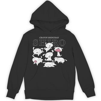 クレヨンしんちゃん いろいろシロ 長袖tシャツ パーカー - Kawaiitshirt