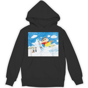 クレヨンしんちゃん 雪のすべり台 パーカー - Kawaiitshirt