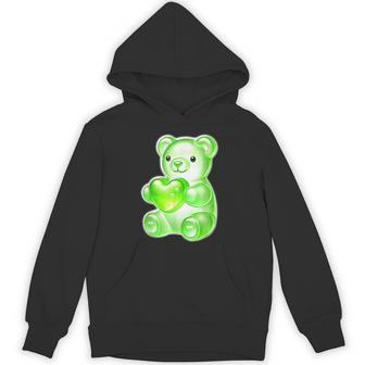 グミベア キャンディ ハート グリーン パーカー - Kawaiitshirt