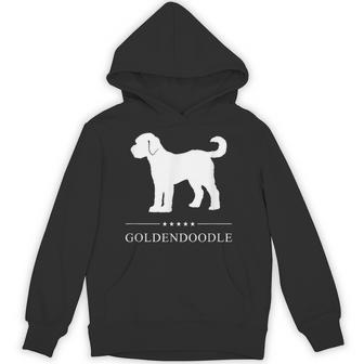ゴールデンドゥードル 犬 ホワイト シルエット パーカー - Kawaiitshirt