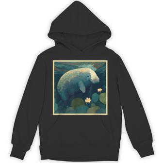 シュールレアリズム 日本画マナティー パーカー - Kawaiitshirt