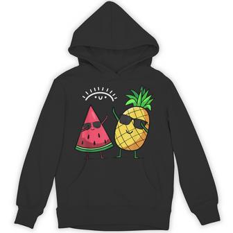 スイカとパイナップルをダビング カワイイ サマーフルーツ パーカー - Kawaiitshirt