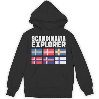 スカンジナビア エクスプローラー フラグ スウェーデン ノルウェー アイスランド パーカー - Kawaiitshirt
