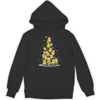 セキセイインコのクリスマス ツリー 面白いセキセイインコ ホリデー セキセイインコ パーカー - Kawaiitshirt