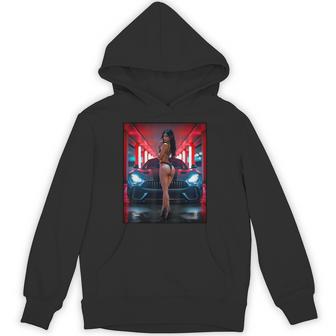 セクシーガールグラフィックtシャツ セクシービキニモデル&エキゾチックカー パーカー - Kawaiitshirt