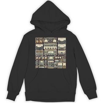 セットアップ ヴィンテージ オーディオ Hifi サウンドシステム ミックスメディア コラージュ パーカー - Kawaiitshirt