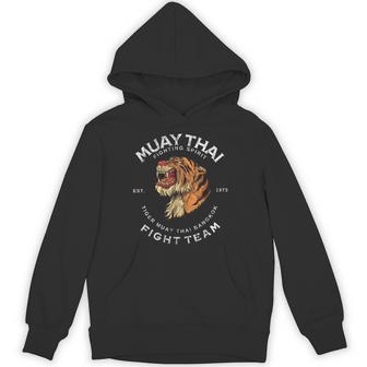 タイガー ムエタイ バンコク ジム レトロ ヴィンテージ パーカー - Kawaiitshirt