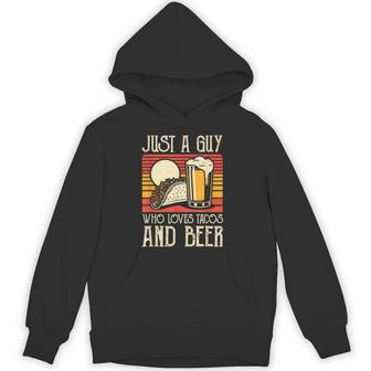 タコスとビールを飲む食品愛好家が大好きな男 パーカー - Kawaiitshirt
