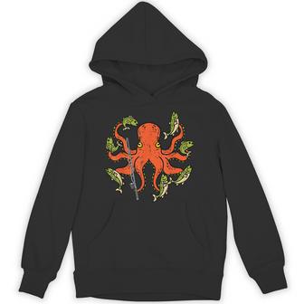 タコ釣り 面白い釣りフィアマンアングラーメンズ レディース キッズ パーカー - Kawaiitshirt