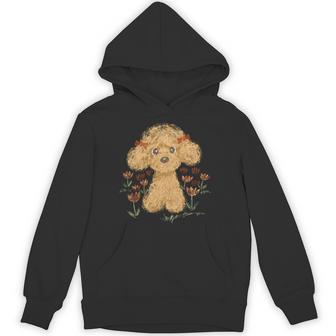 トイプードル かわいい いぬ 子犬 ペット おもしろ 動物 アート イラスト 長袖tシャツ パーカー - Kawaiitshirt