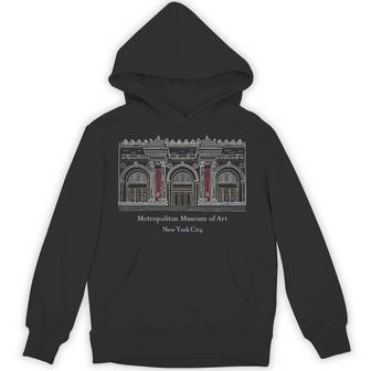 ニューヨーク市、メトロポリタン美術館、アメリカ 手描き パーカー - Kawaiitshirt