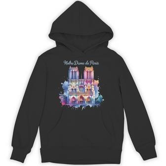 ノートルダム大聖堂 水彩画 パーカー - Kawaiitshirt