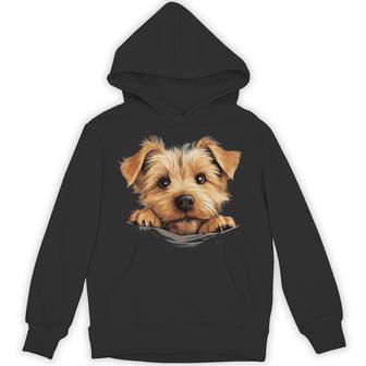 ノーフォークテリア 犬 ママ パパ 覗き見 子犬 パーカー - Kawaiitshirt