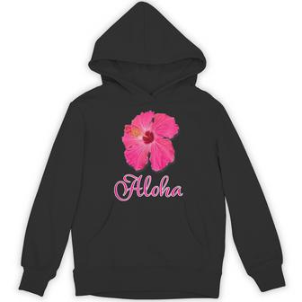 ハイビスカス Aloha アロハ《赤》（ハワイ・南国・フラダンス）夏 かわいい パーカー - Kawaiitshirt